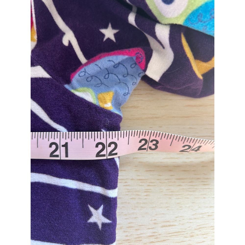 Nick & Nora Nightgown Sleep shirt L Purple Owl Print whimsical kitschy Sleepwear - Picture 5 of 11